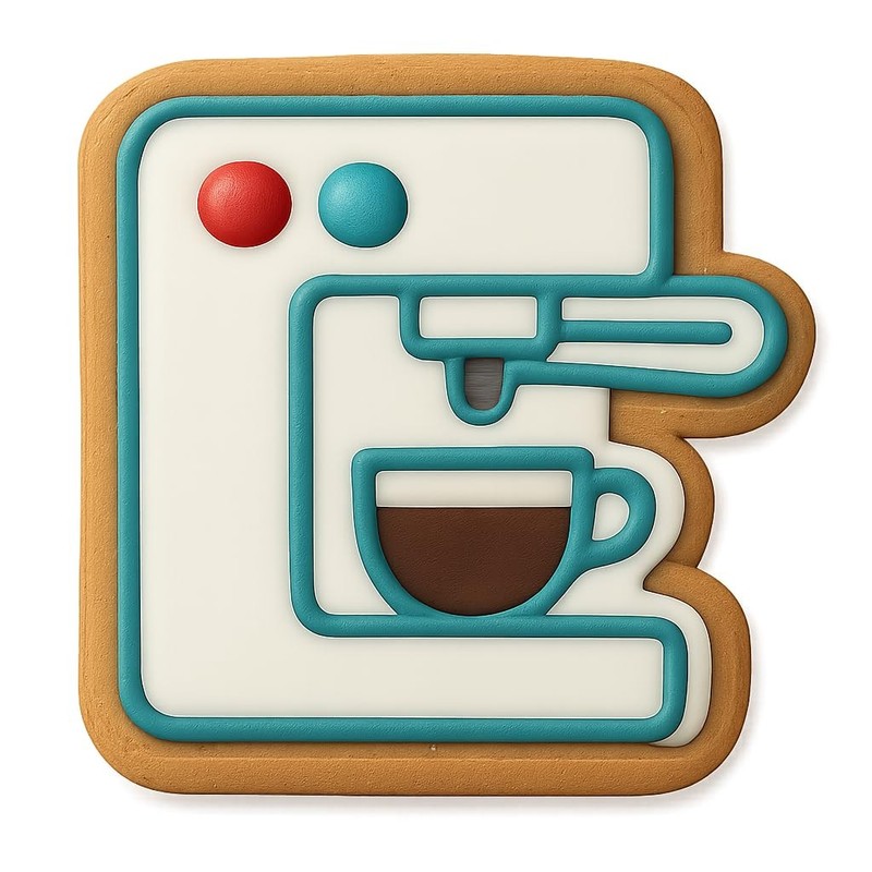 Sleek Espresso Machine Cookie Cutter & Stamp, Fondant & Clay - 4x4.5 gallery