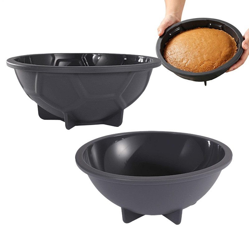Football Shaped Cake Mold 3D Hemispherical Baking Tray, Easy To Demold 21.7cm gallery