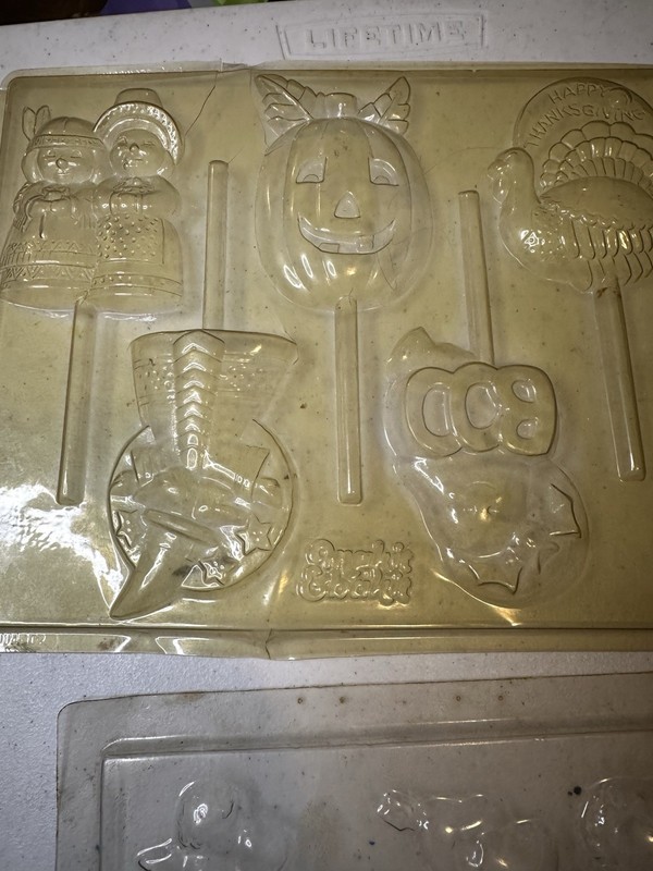 Vintage Wilton & Life of the Party Candy Lollipop Molds Lot of 8 Holiday gallery
