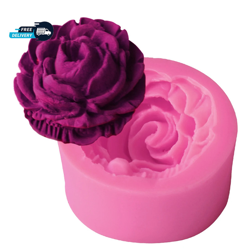 1PC Cake decorating tools 3D Rose Flower Silicone Mold Fondant Gift