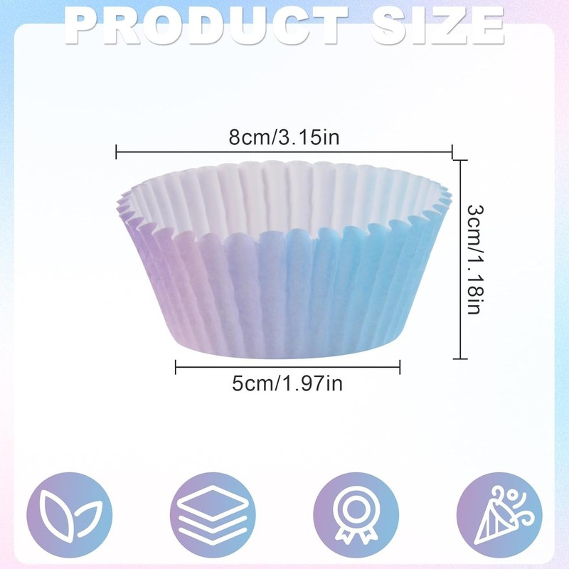 600 Pack Cupcake Liners Cupcake Baking Cups Standard Size Muffin Liners for W... gallery