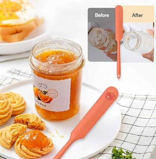 8Pcs Jar Spatula Set, Heat-Resistant Silicone Scraper for Baking, Mixing, 8 Pcs gallery