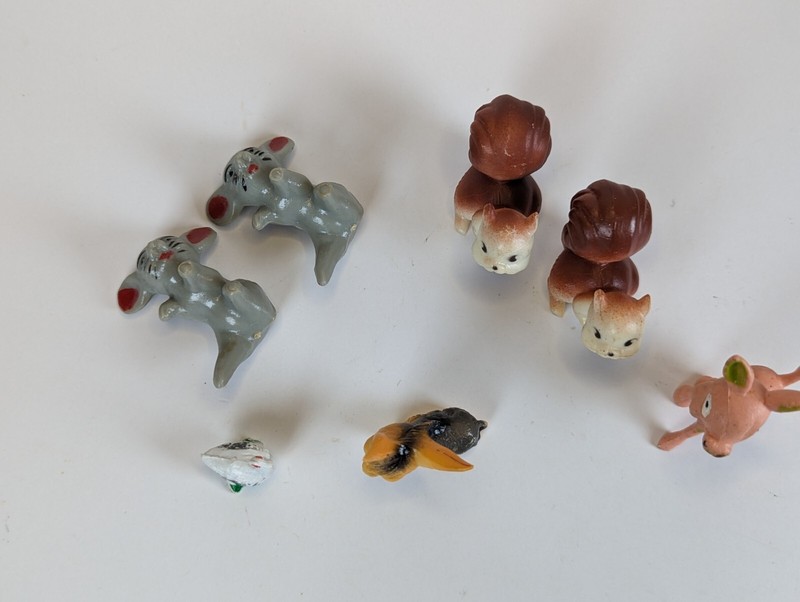 Lot Of Vintage Animal Cake Topper Figurines Mouse Squirrel Donkey gallery