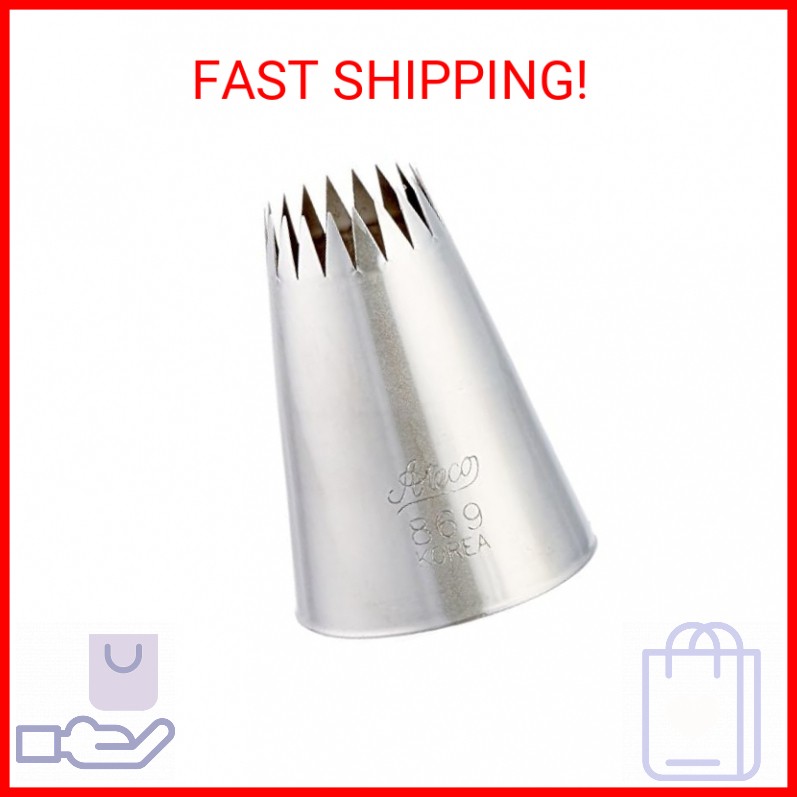 Ateco 869 Pastry Tube - French Star - Size 9 gallery