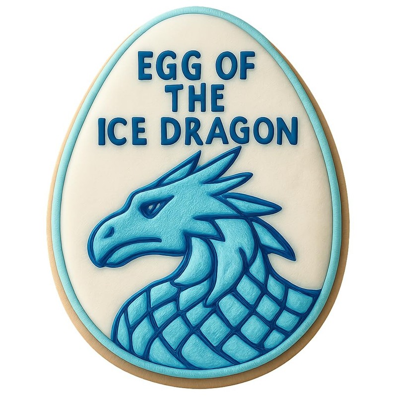 Egg of the Ice Dragon Cookie Cutter - 4x3" Fantasy Kitchen Baking Tool gallery