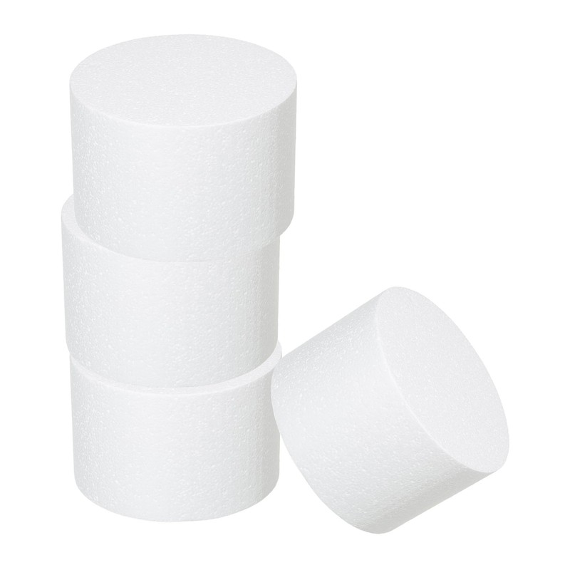 4 Pack Foam Dummy Cake Rounds 6x4 Inch White Craft Cake Modeling Wedding DIY gallery