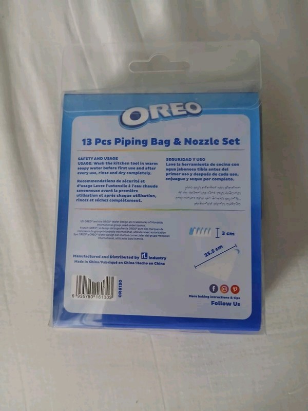 Oreo Baking Bundle Pastry Cutter Silicone Spatula Decorating Tool & Piping Bag. gallery