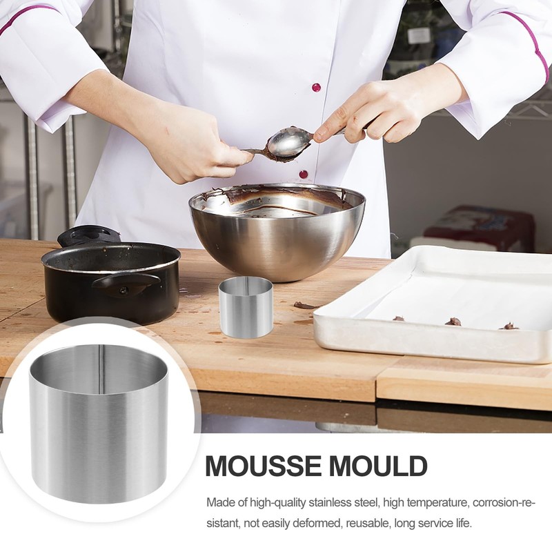 6 PCS 2 Inch Diameter Circular Stainless Steel Cake Cookie Baking Molds Rings gallery