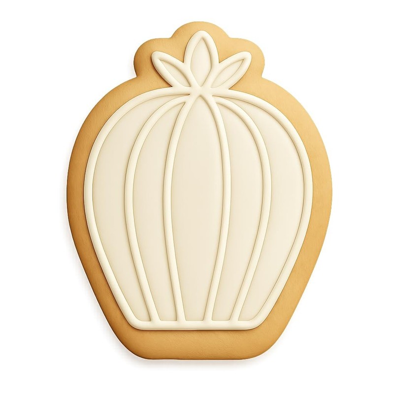Barrel Cactus Cookie Cutter & Stamp, Fondant & Clay - 4x3.2 gallery