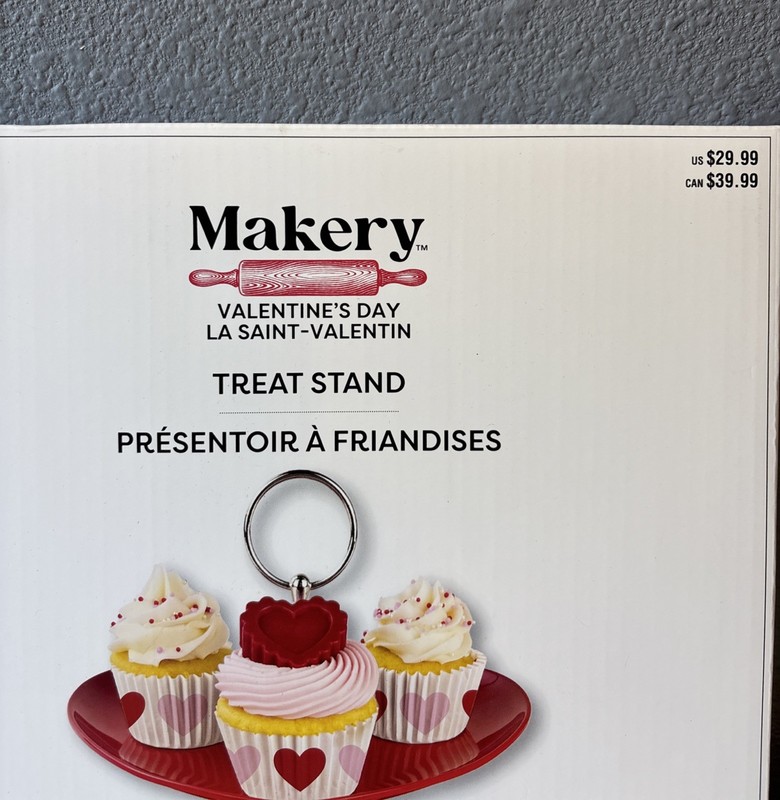 Red Hearts Two Tier Cupcake Treat Stand Makery Valentines Day. New gallery