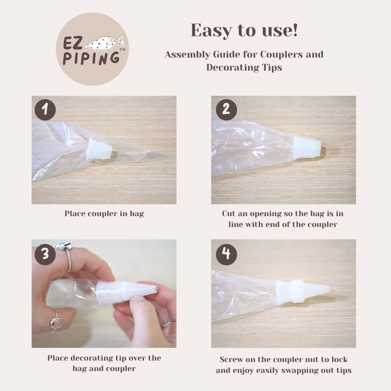 EZ Piping Reusable Decorating Icing Tip #67 - 20 Count gallery