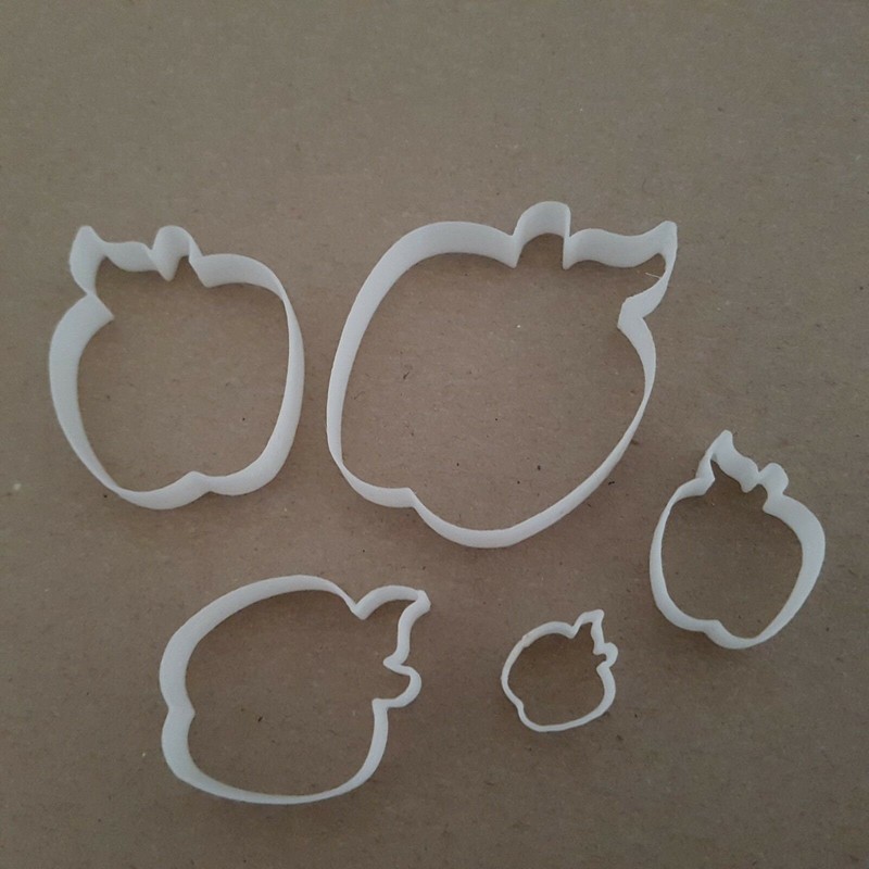 Apple Fondant Cutters - Set Of 5 Fruit Autumn Shape Mini Small Sugarcraft Icing gallery