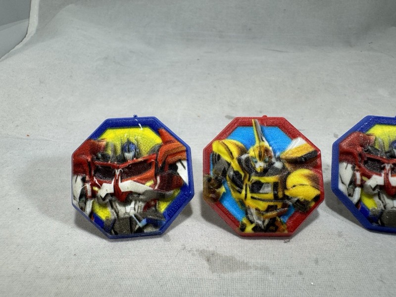 Transformers 2007 Cupcake Cake Toppers Plastic Rings Optimus Prime Bumblebe gallery