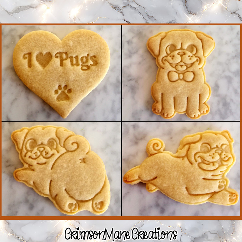 Pug Dog Cookie Cutter Set Cute Biscuit Baking Supplies Fondant Tool Ceramics gallery