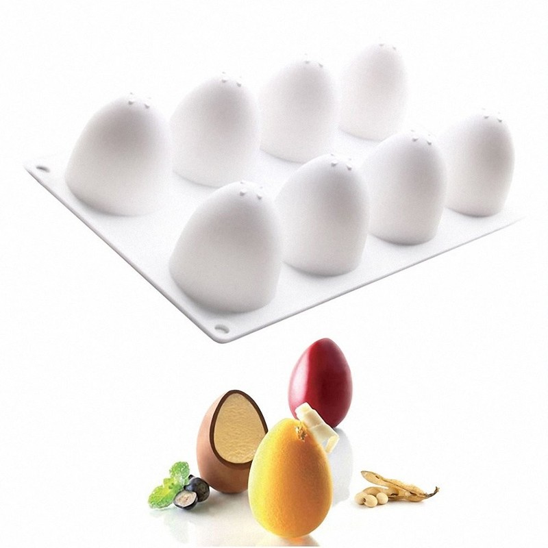 3D Easter Egg Baking Mold – Easter Egg Silicone Mold for Mousse Cake, Peanut …