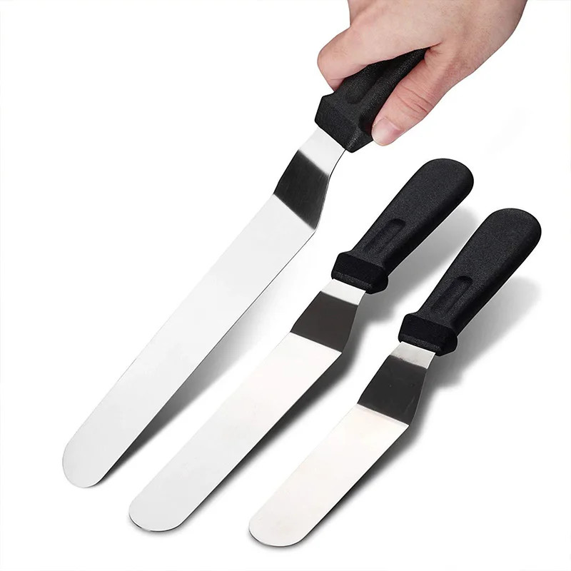 3 Pcs Stainless Steel Icing Spatulas, Different Sizes. 39X5Cm, for Cake Decorati gallery