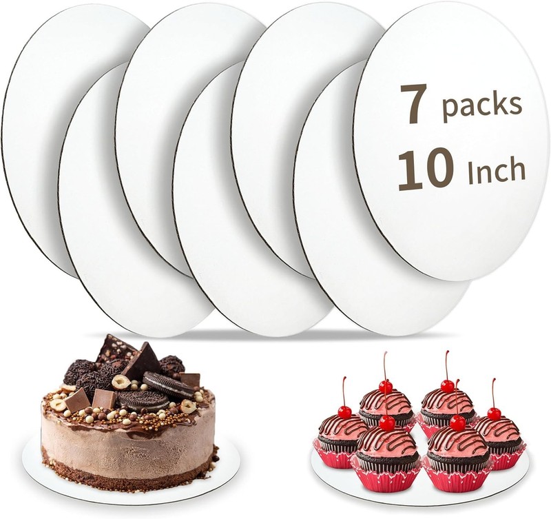 Sturdy 7-Pack Corrugated Cake Boards - Elegant Presentation for Every Occasion gallery