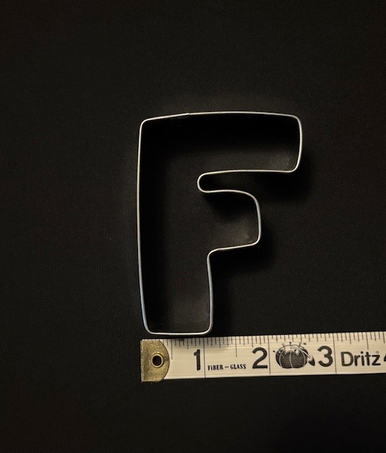 Letter F cookie cutter
