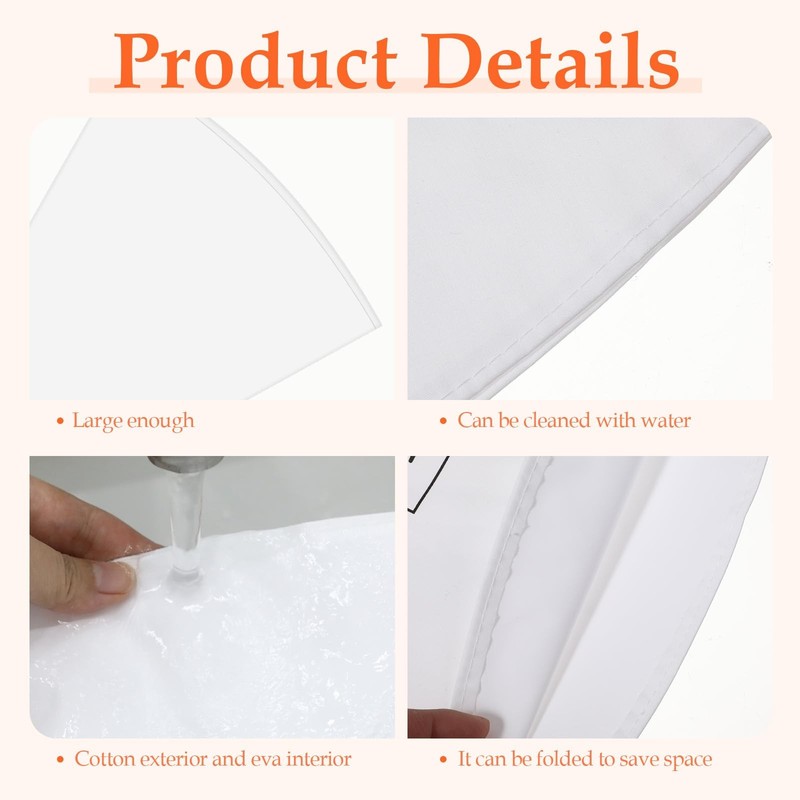 4 Pcs White Cloth Frosting Bags with Plastic Coating 24" Reusable Piping Past... gallery