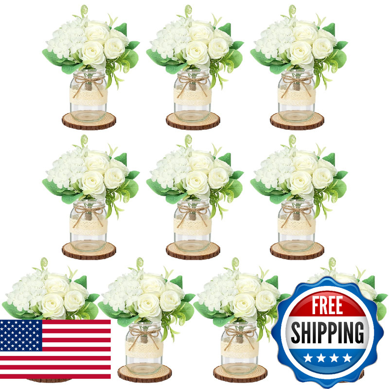 Homenergy Set 10 Mason Jar – For Tables Mason Jar Flower