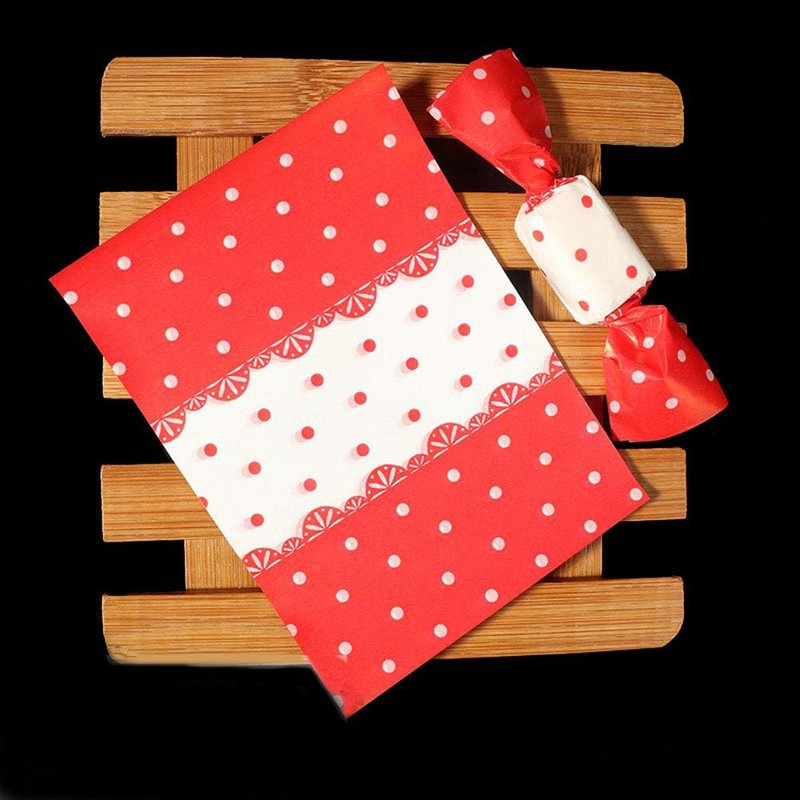 400 Pcs Candy Wrappers Twisting Wax Paper Sweets Chocolate Dot Baking Paper gallery
