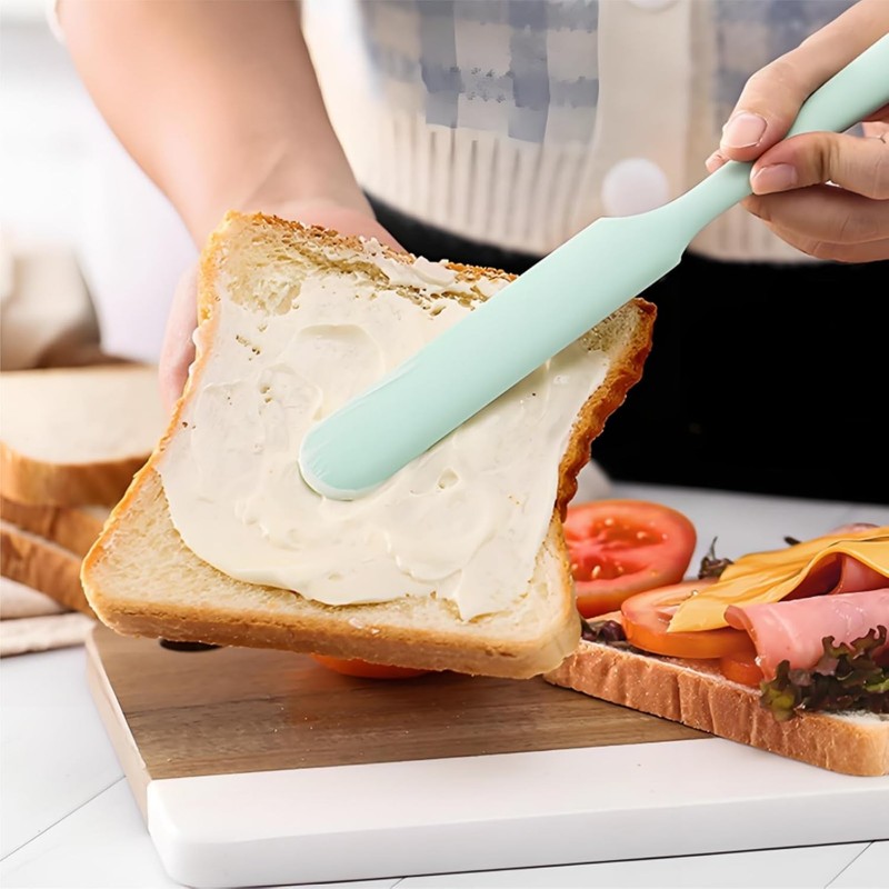 12 Pieces Silicone Jar Spatula, Heat-resistant Jar Scraper Bulk with Long gallery