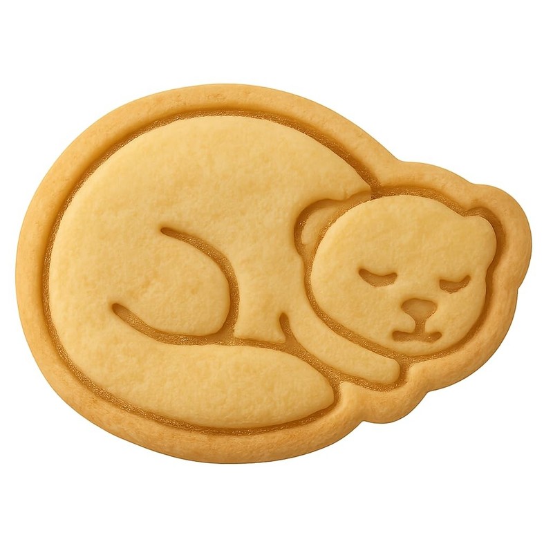 Sleeping Ferret Cookie Cutter & Stamp, Fondant & Clay - 4x2.8 gallery