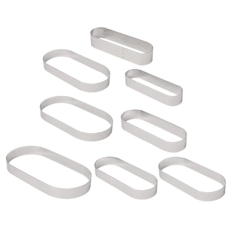 8pcs Perforated Tart for Kitchen and Bakery - Cake Mousse Molds gallery