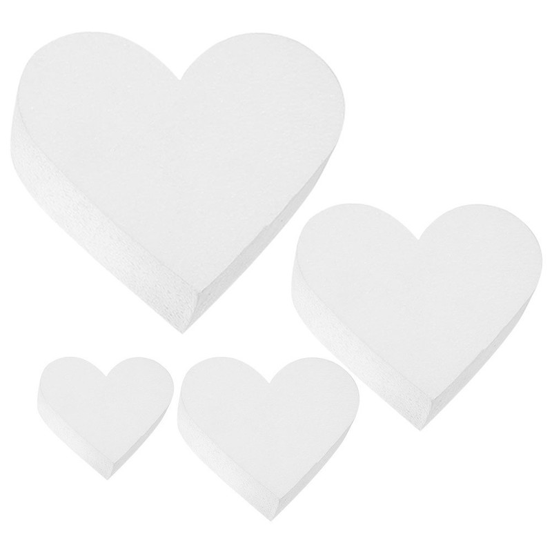 4 Pcs Heart Shaped Cake Foams Mold Foams Cake Dummy Cake Decorating Models