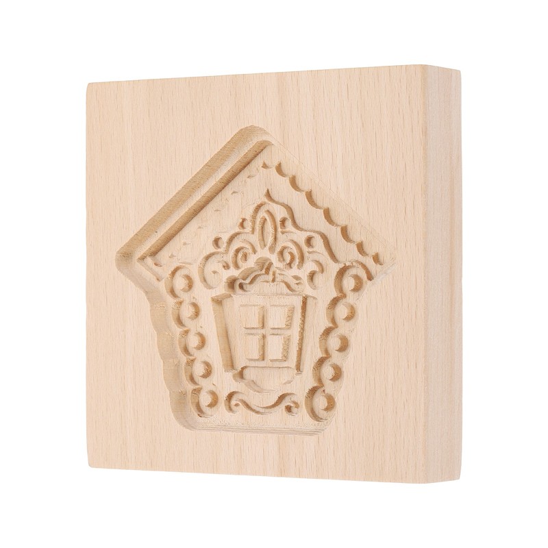 Cookie Stamp, Wooden Cookie Biscuit Cutter (House)