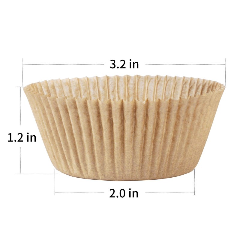 Standard Natural Cupcake Liners 500 Count No Smell Grease Proof Paper Muffin gallery