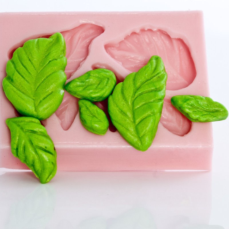 Flexible Rose Leaf Silicone Mold Polymer Clay Resin PMC Candy Flower Paste (706) gallery