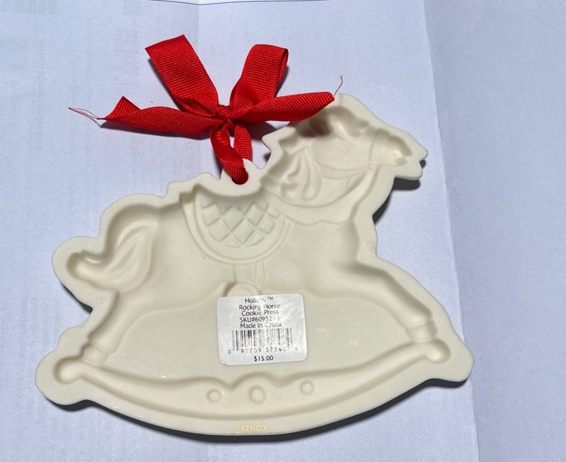 Lenox Holiday ROCKING HORSE COOKIE PRESS or Ornament ~ Christmas ~ #6095244 gallery