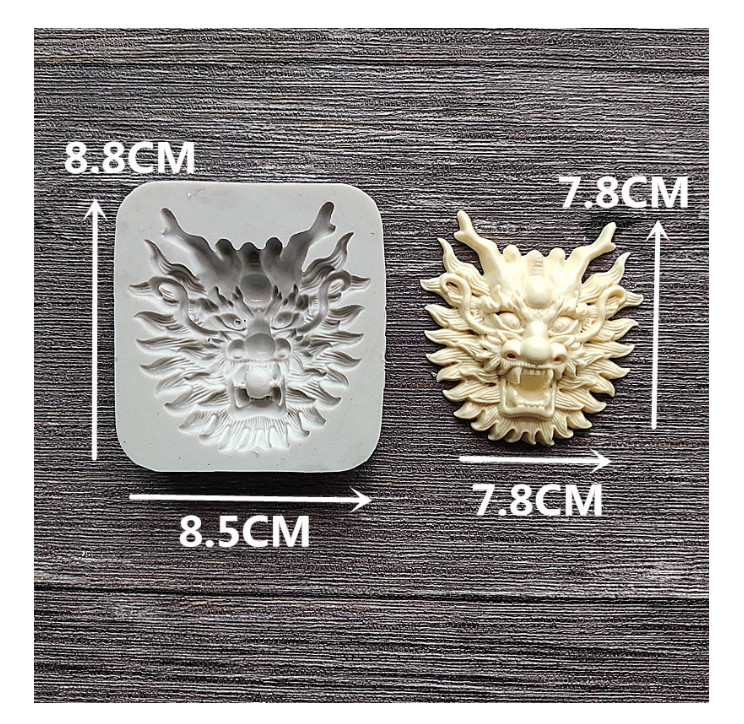 Asian Dragon Reusable Silicone Mold Resin Charm Craft Fondant Gumpaste Chocolate gallery