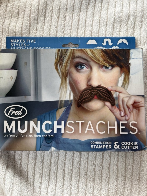 Cookie Stamper &Cutter Mustaches 5 Styles Munchstaches