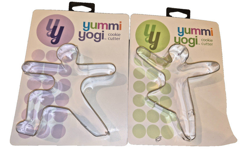 Yummi Yogi Cookie Cutter Warrior 2 and Tree Pose Large Cookie Cutter 5 Inches
