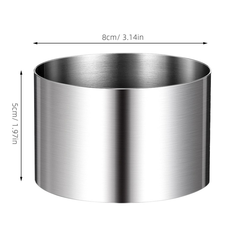 6pcs Mousse Cake Ring: Stainless Steel Pastry Baking Mold, Round Food Cutter gallery