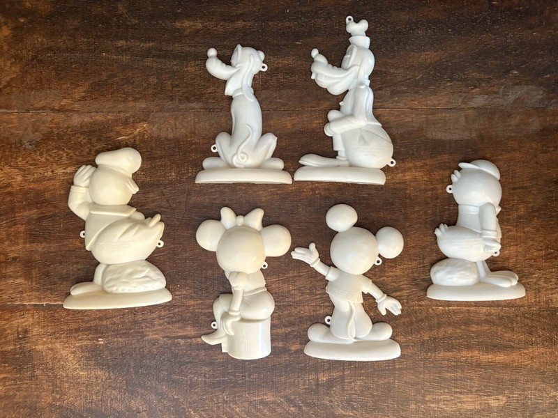Vintage 1970s Wilton Disney 3D Plastic Chocolate Candy Molds Set of 6 w/ BOX gallery