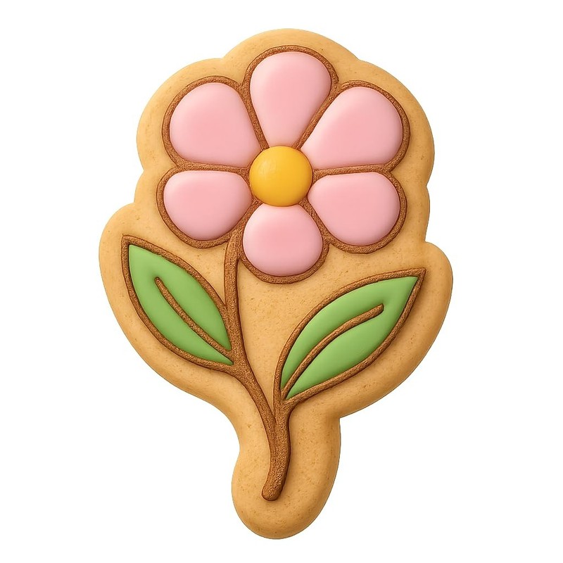 Floral One Cookie Cutter & Stamp, Fondant & Clay - 4x2.8 gallery