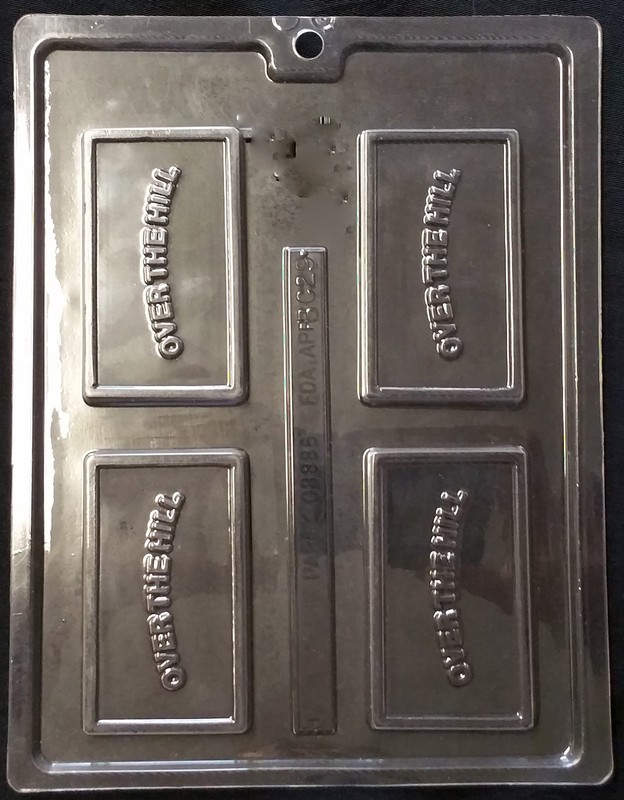 “Over The Hill” Business Card Chocolate Plastic Candy Mold LOP BC-29