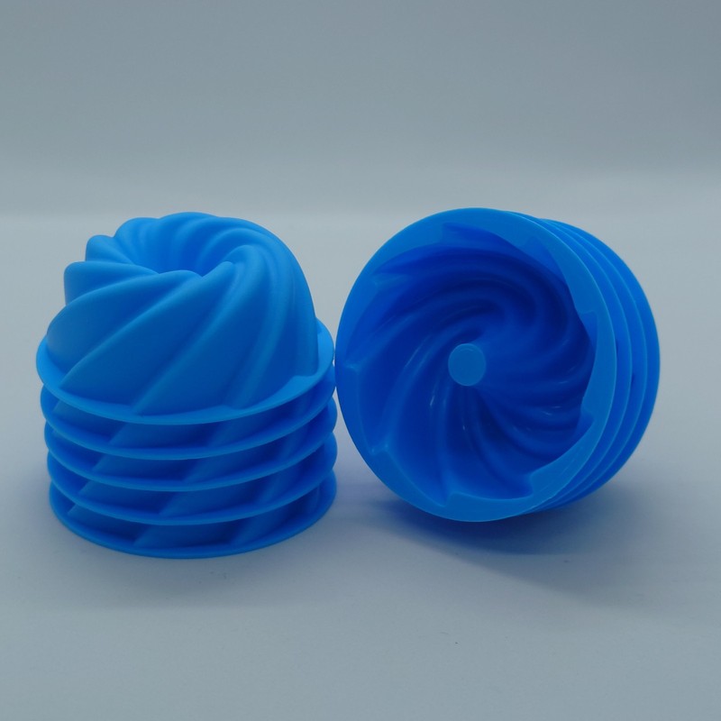 FREE SHIPPING-12pcs Puto Flower Blue Color Twister Jelly Dessert Reusable Mold