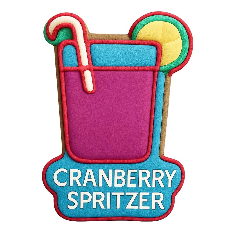 Cranberry Spritzer Cookie Cutter & Stamp, Fondant & Clay - 2.6x4 gallery