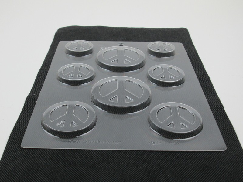 Candy Mold Peace Sign Shapes 8 Designs Clear Plastic CK Products 90-9233 gallery
