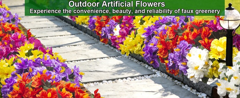 Artificial Hibiscus Flowers 5 Bundles, UV Resistant Fake Tropical gallery
