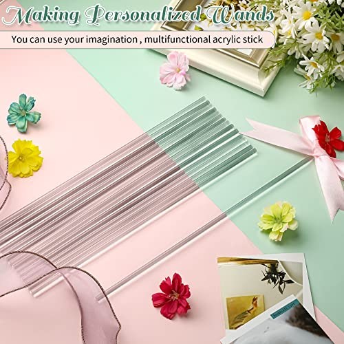 80 Pcs Acrylic Dowel Rods for DIY Crafts 12x 0.25 Inch Round Clear Dowels gallery