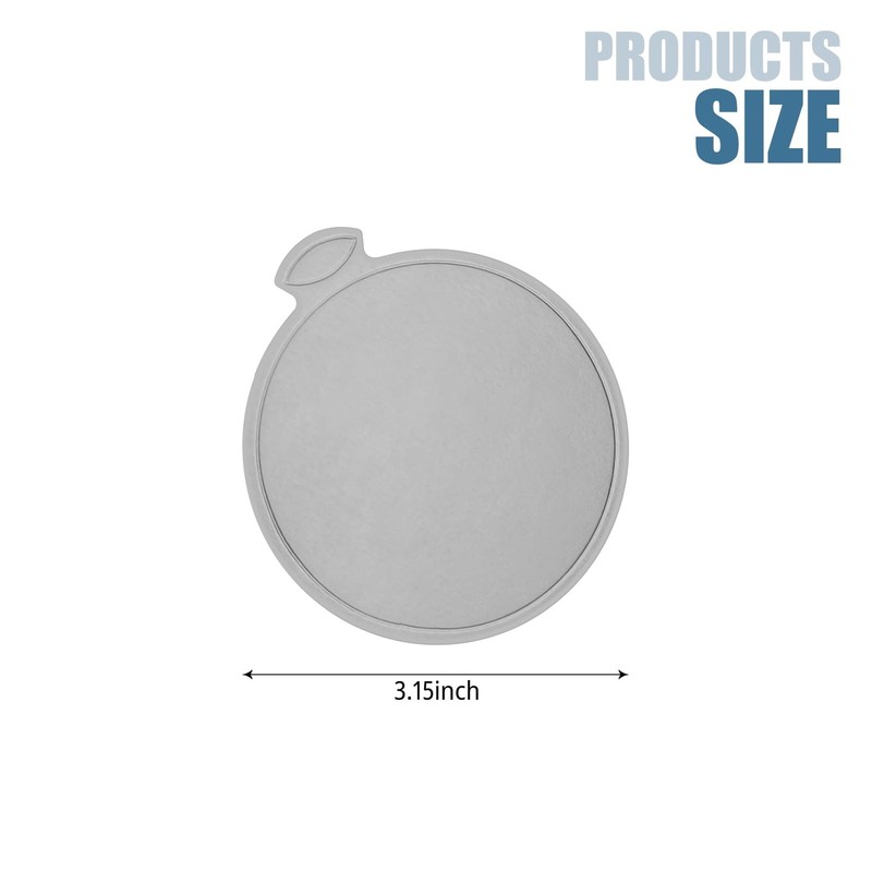 50 PCS Mini Cake Boards 3.1 Inch Mousse Base Dessert Silver Paper Cardboard gallery