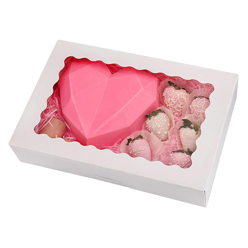 30 Durable Bakery Boxes with Window, Ideal for Elegant Pastry Presentation