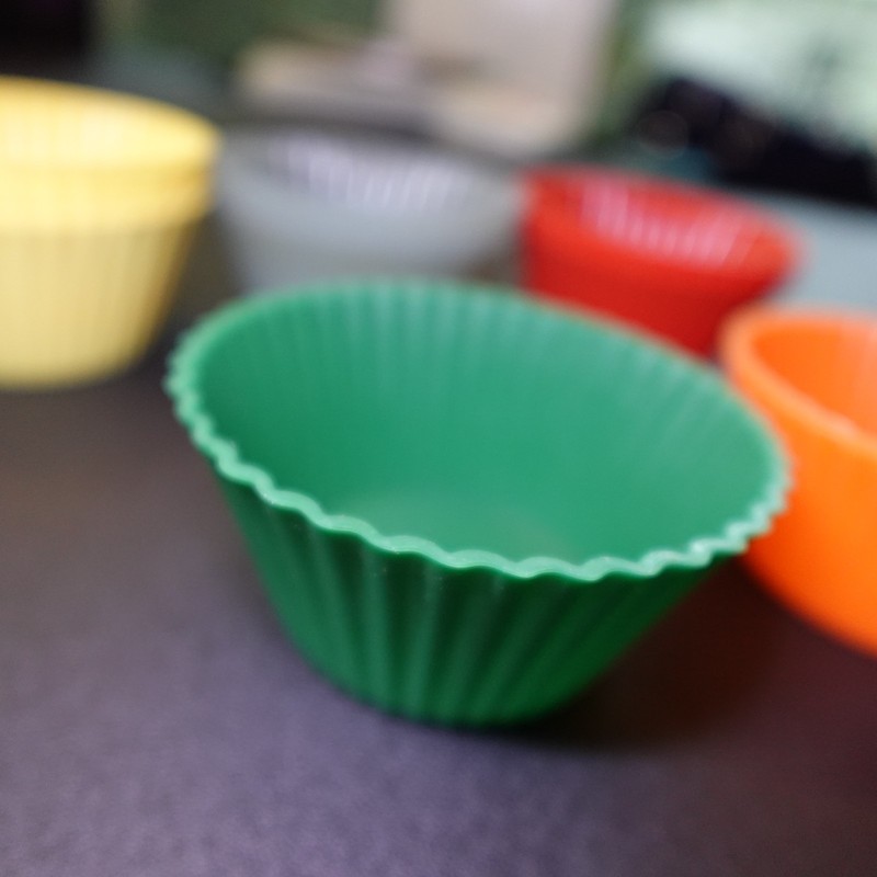 9 Piece Reusable Silicone Baking Cups Muffins & Cupcakes Flexible, Non-Stick gallery