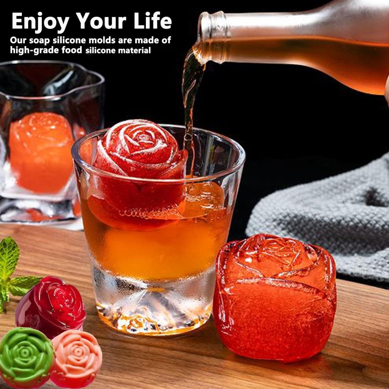 3 Pack Silicone Soap Molds,Flowers Mold for 3pcs-Flowers Molds gallery