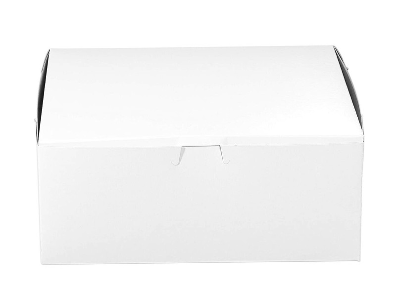 [ 100 Pack ] White Bakery Pastry Boxes - 10 x 10 x 5 In. gallery